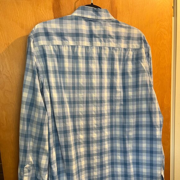 Cotton Blend Checkered Button Down // Egara Slim Fit Men's Size XL - Picture 6 of 6
